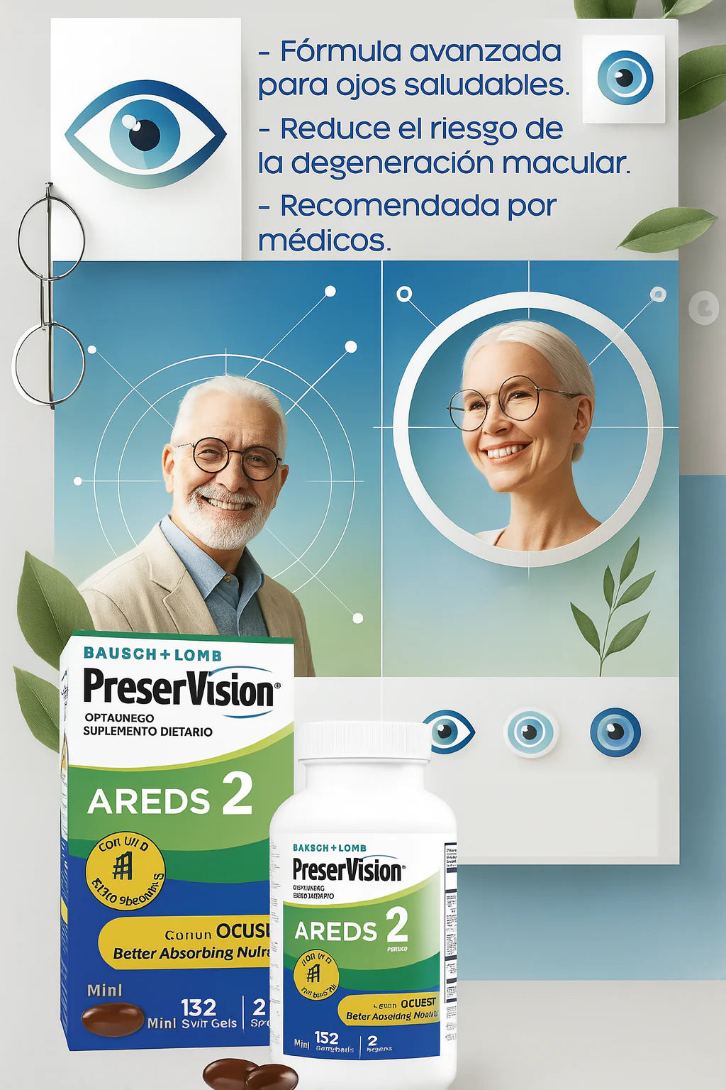 PreserVision AREDS® 👁️60 capsulas|¡Tu vision regenerada al 100%!