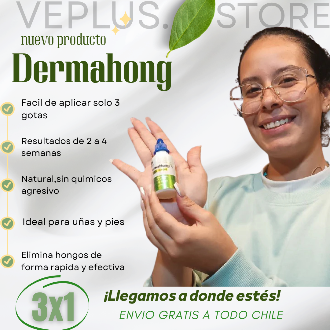 Basta de remedios caros con Dermahong®Resultados probados en 7 días 👣