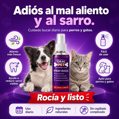 OralPet® spray de Salud Dental Perros y Gatos