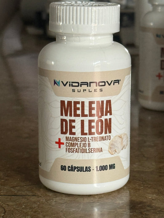 Melena de León Fortificada Con L-Treonato de Magnesio + Complejo B + Fosfatidilserina