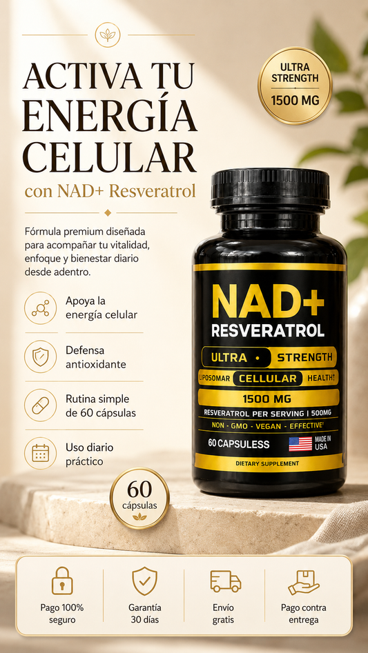 NAD + RESVERATROL AMERICANO 60 CAPSULAS