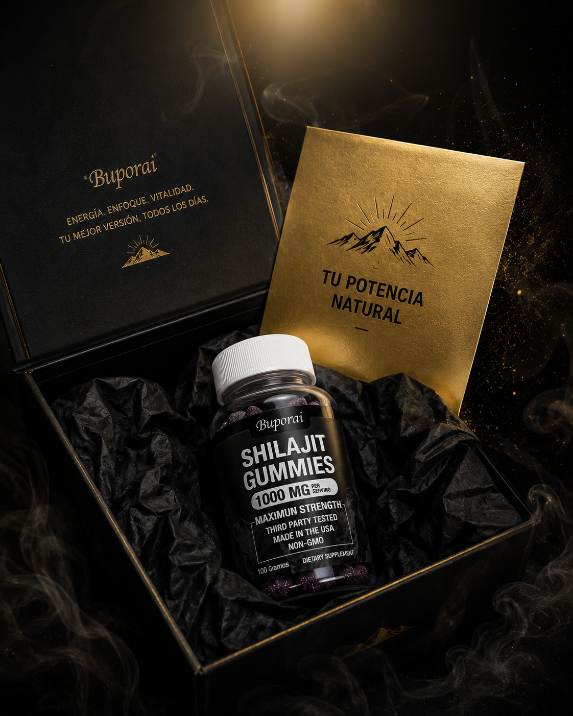 Gomitas de Shilajit 1000mg — Potencia Natural para Él