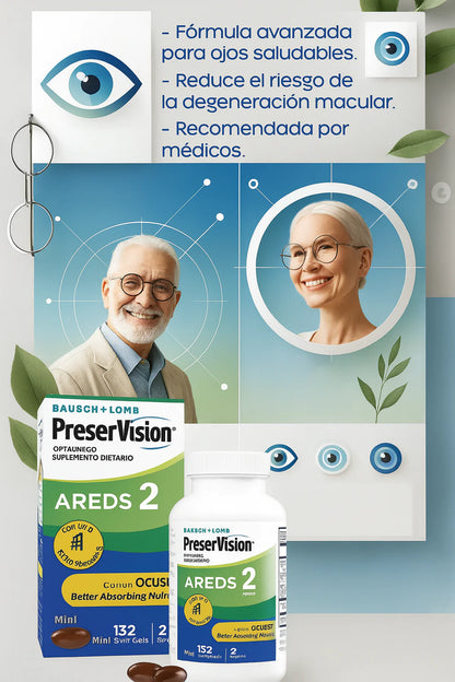 PreserVision AREDS® 👁️60 capsulas|¡Tu vision regenerada al 100%!