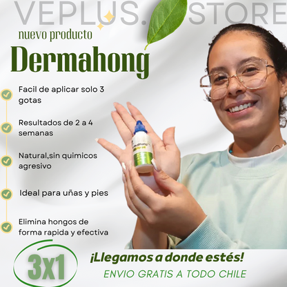 Basta de remedios caros con Dermahong®Resultados probados en 7 días 👣