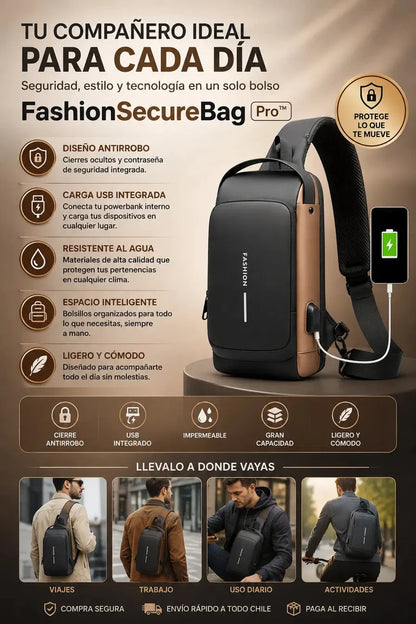 BOLSO BANDOLERA ANTIRROBO 3 COLORES
