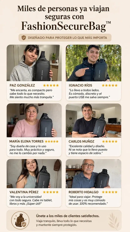 BOLSO BANDOLERA ANTIRROBO 3 COLORES